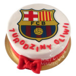 Tort z grafiką herbu FC Barcelona