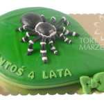 Tort 3D liść z ptasznikiem, pająkiem