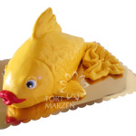 Tort 3D złota rybka