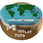Tort mapa świata dla podróżnika
