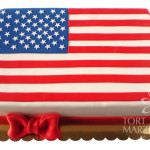 Tort w kształcie flagi amerykańskiej