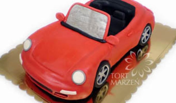 Tort 3D samochód Porshe 911