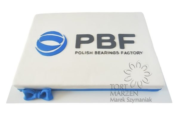 Tort z logotypem firmy